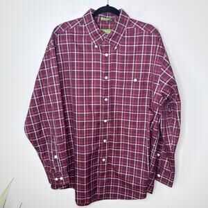 Orivs Men's XL Medium Weight Long Sleeve Plaid Button-Down Shirt Outdoorsmen‎